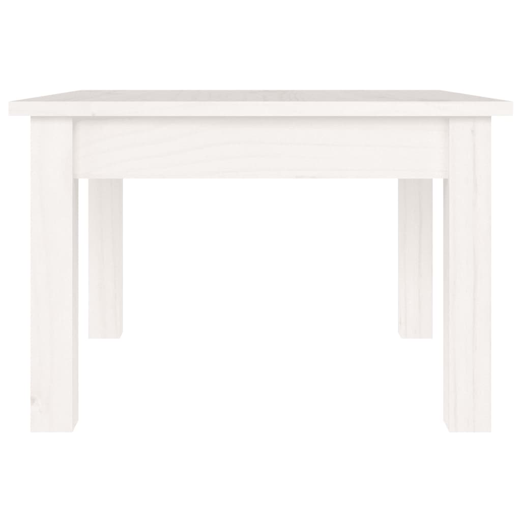 White coffee table 45x45x30 cm solid pine wood