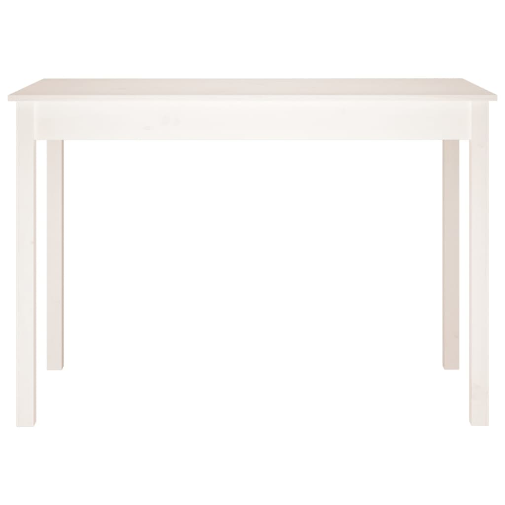 Table à manger Blanc 110x55x75 cm Bois massif de pin