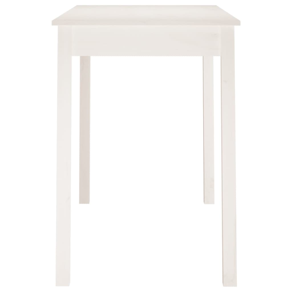 Table à manger Blanc 110x55x75 cm Bois massif de pin