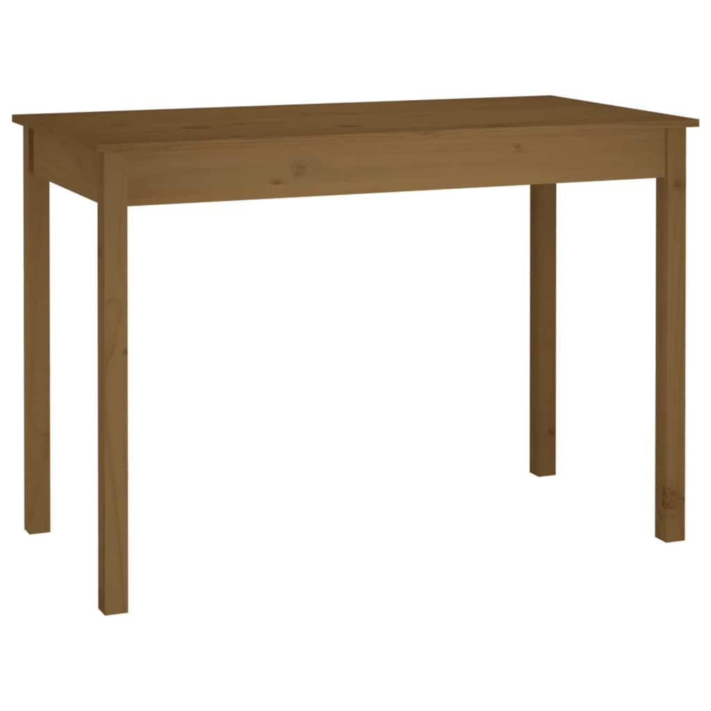 Honey brown dining table 110x55x75 cm solid pine wood