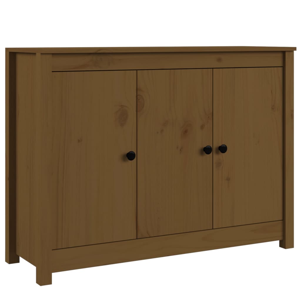 Credenza marrone miele 100x35x74 cm Legno di pino massiccio