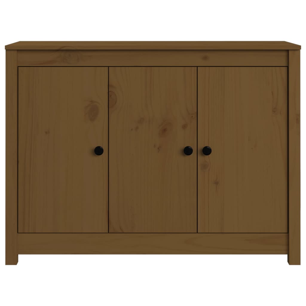 Credenza marrone miele 100x35x74 cm Legno di pino massiccio