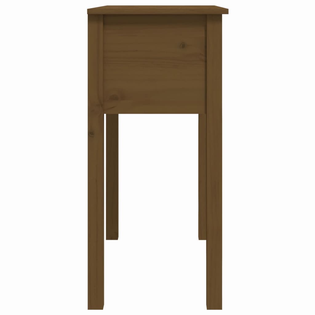 Honey brown console table 70x35x75 cm solid pine wood