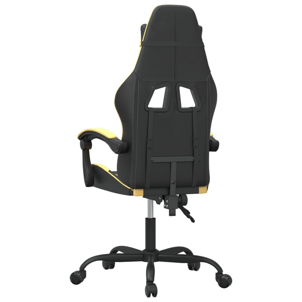 Black and golden swivel play chair