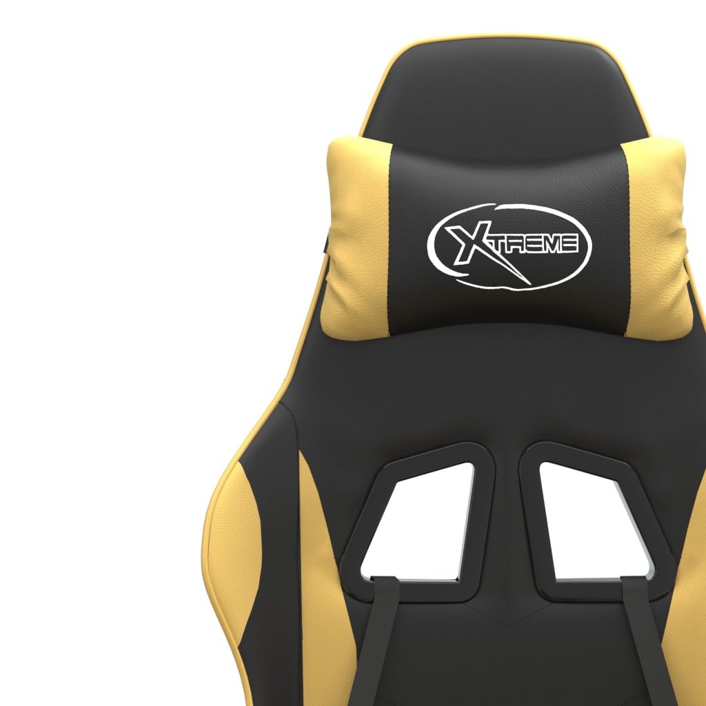 Black and golden swivel play chair