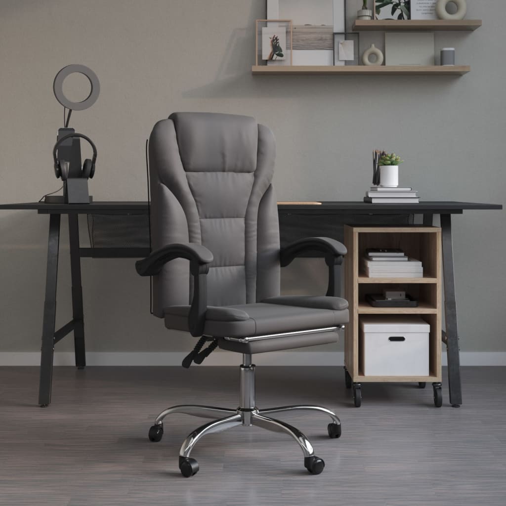 Kündigter grauer Desktop -Stuhl