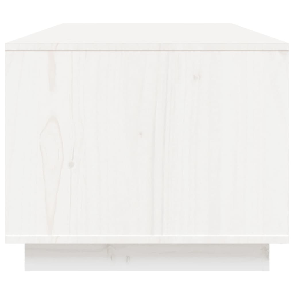 Tavolino bianco 100x50x41 cm Legno massello di pino