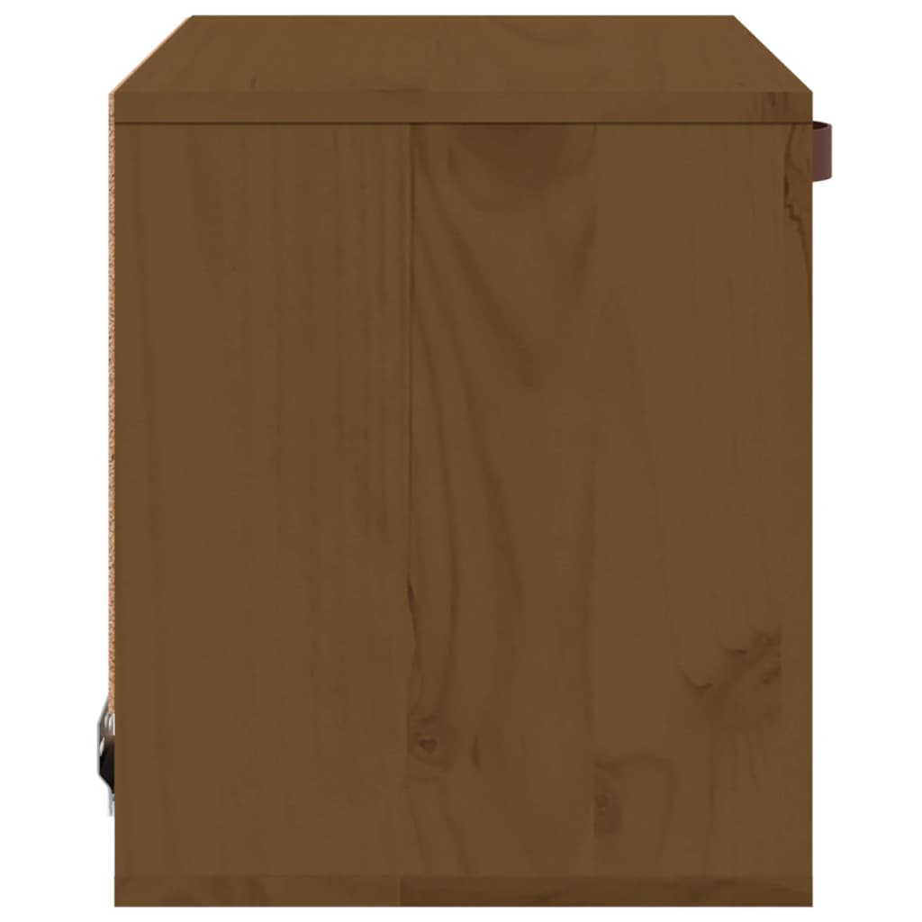 Honey brown wall cabinet 40x30x35 cm solid pine wood