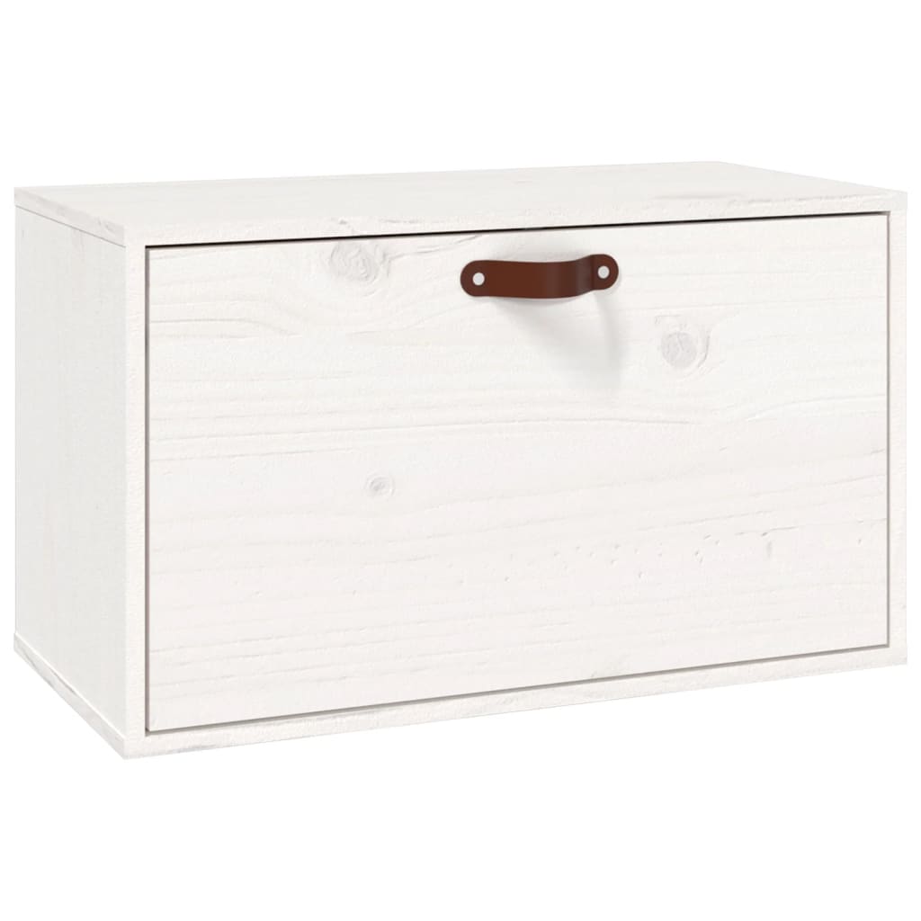 White wall cabinet 60x30x35 cm Solid pine wood