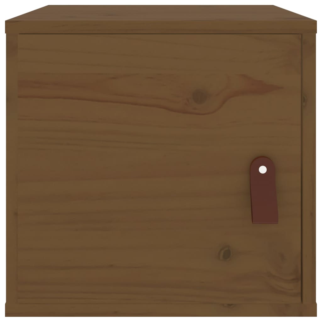 Honey brown wall cabinet 31.5x30x30 cm solid pine wood