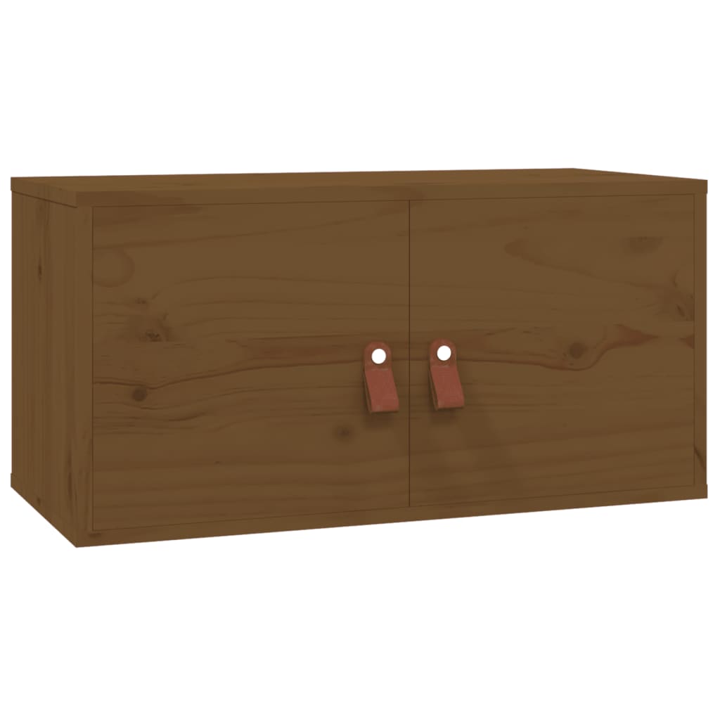 Wall cabinets 2 pcs brown honey 60x30x30 cm solid pine