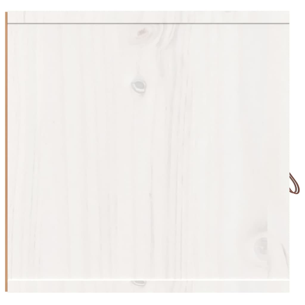 Pensile Bianco 80x30x30 cm Legno di pino massiccio