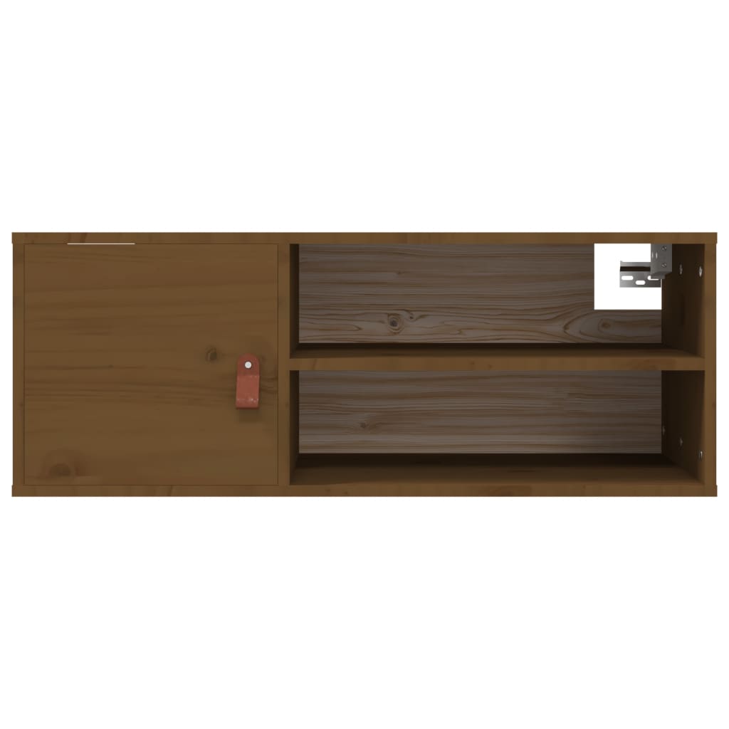 Wall cabinets 2 pcs brown honey 80x30x30 cm solid pine
