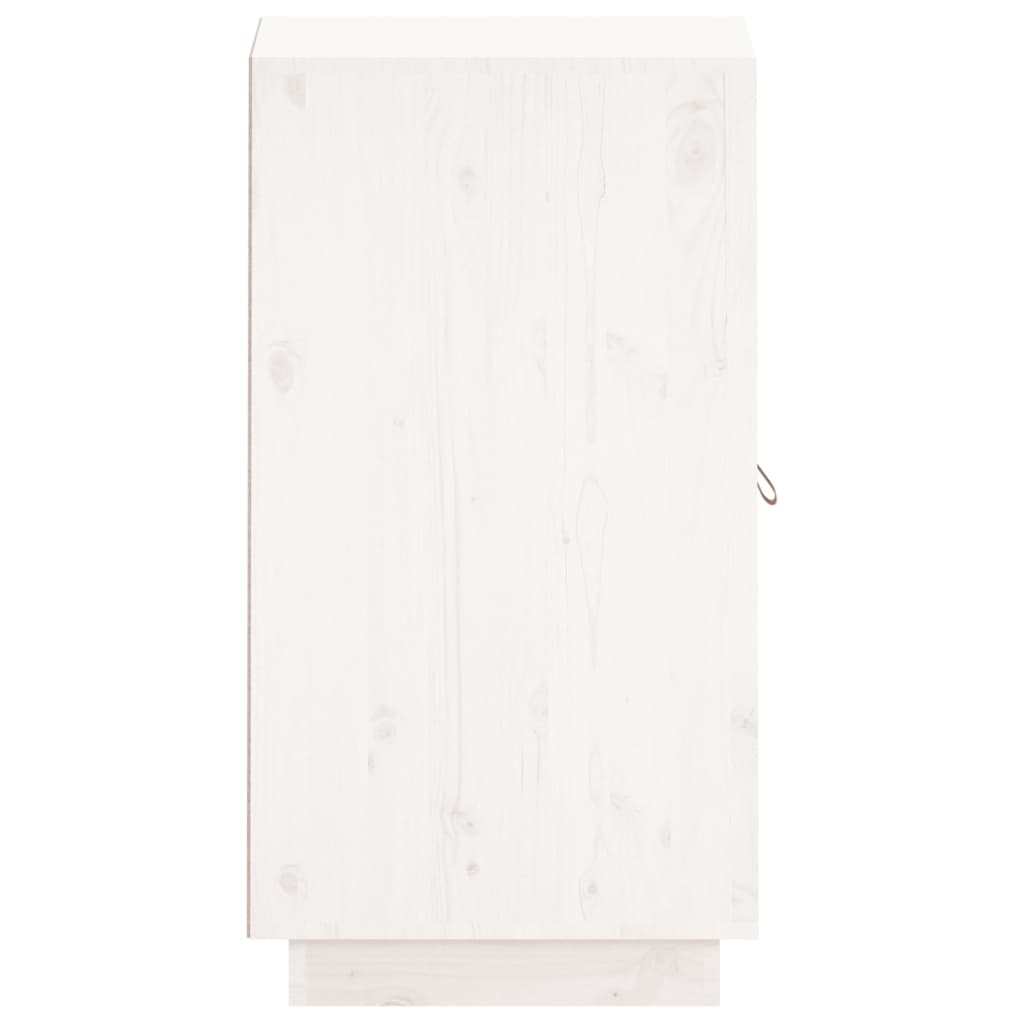 White buffet 34x40x75 cm solid pine wood