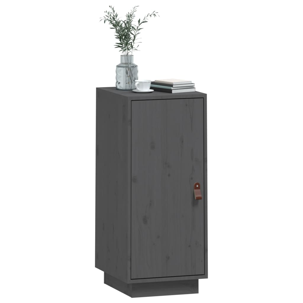 Gray buffet 34x40x75 cm solid pine wood