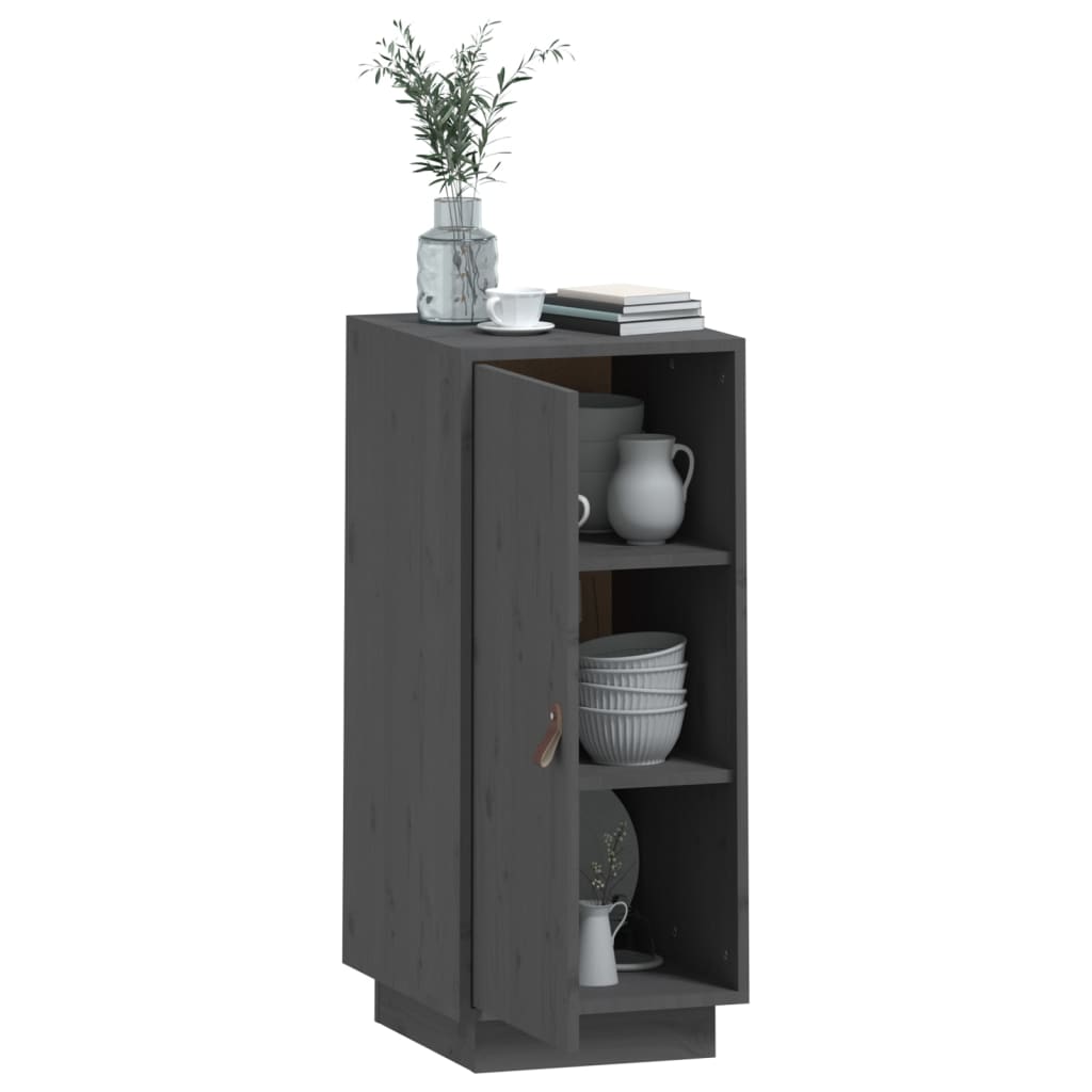 Gray buffet 34x40x75 cm solid pine wood