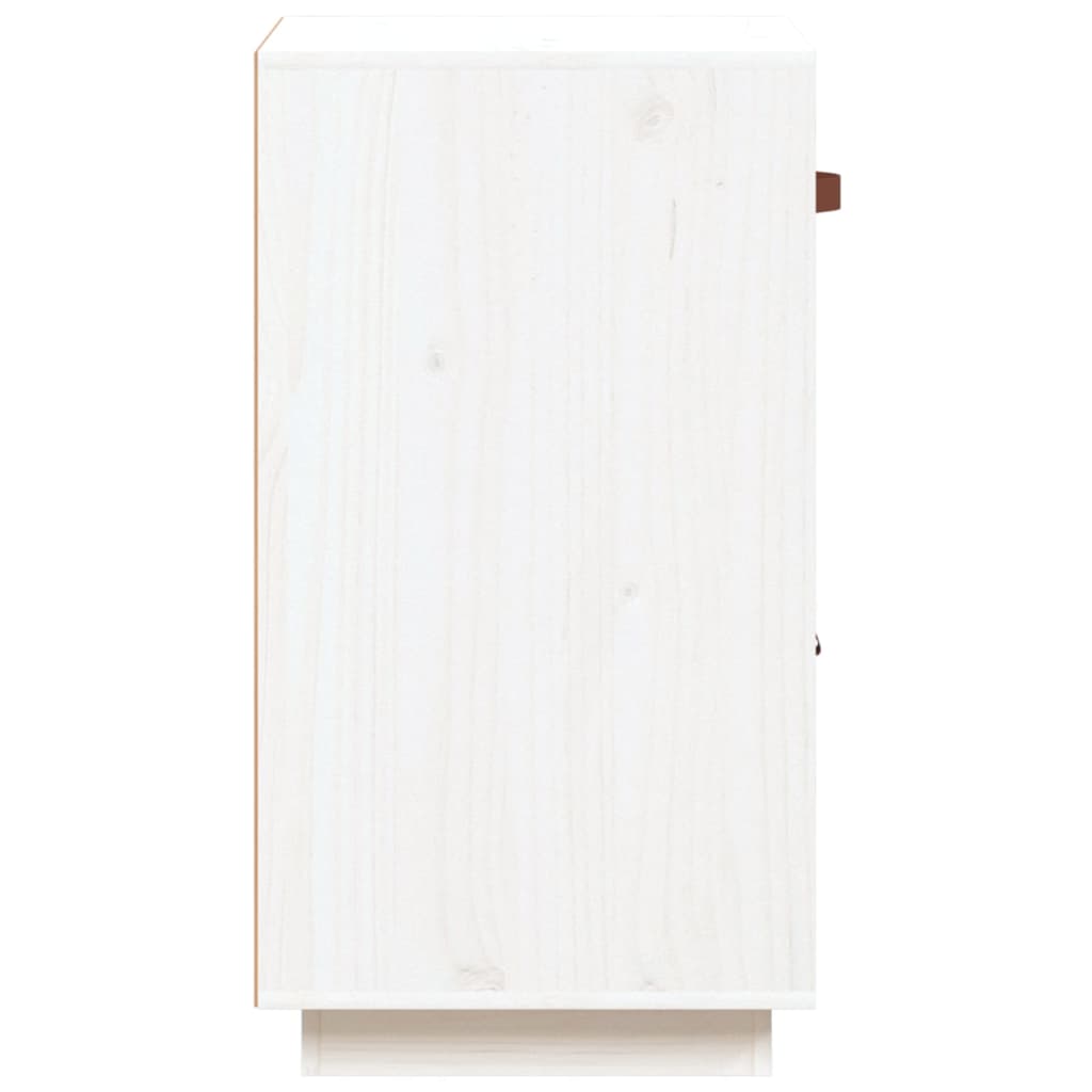 White buffet 34x40x75 cm solid pine wood