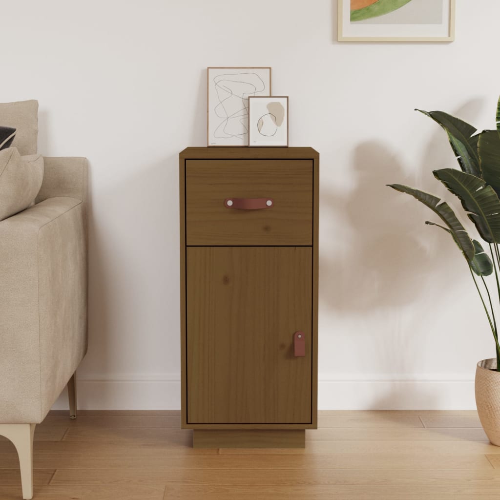 Honey brown buffet 34x40x75 cm solid pine wood