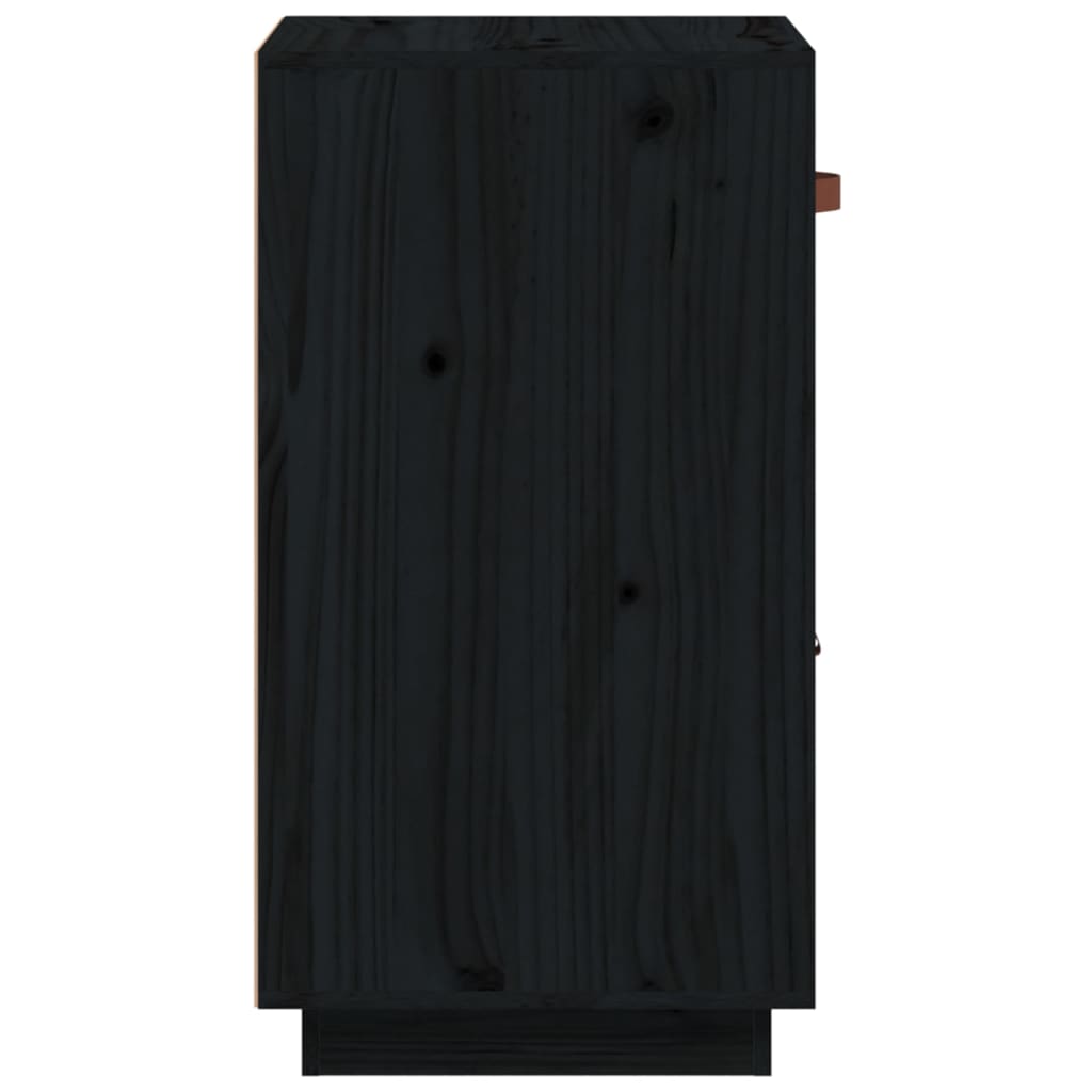 Black buffet 34x40x75 cm solid pine wood