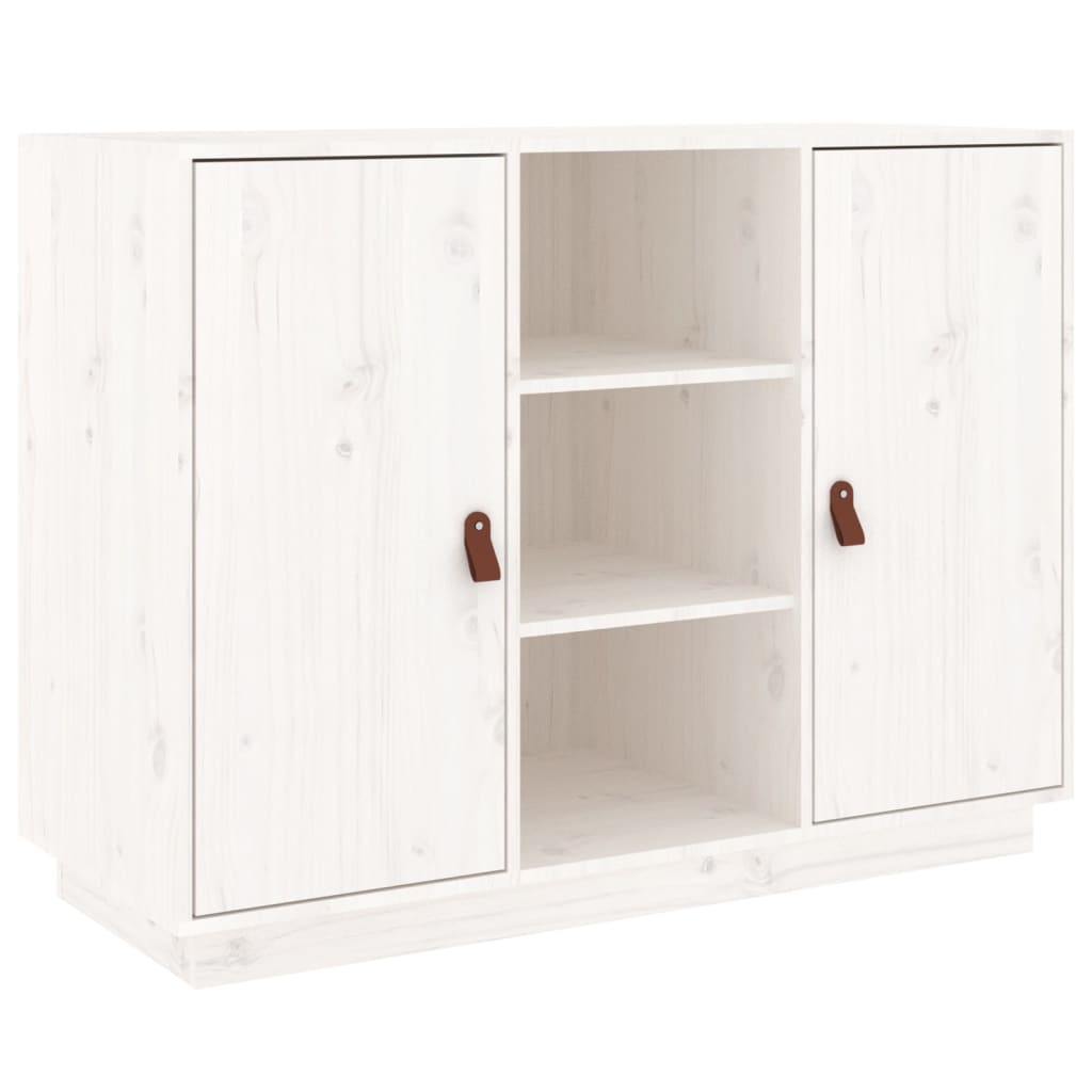 White buffet 100x40x75 cm solid pine wood