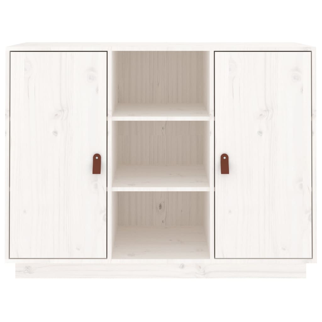White buffet 100x40x75 cm solid pine wood