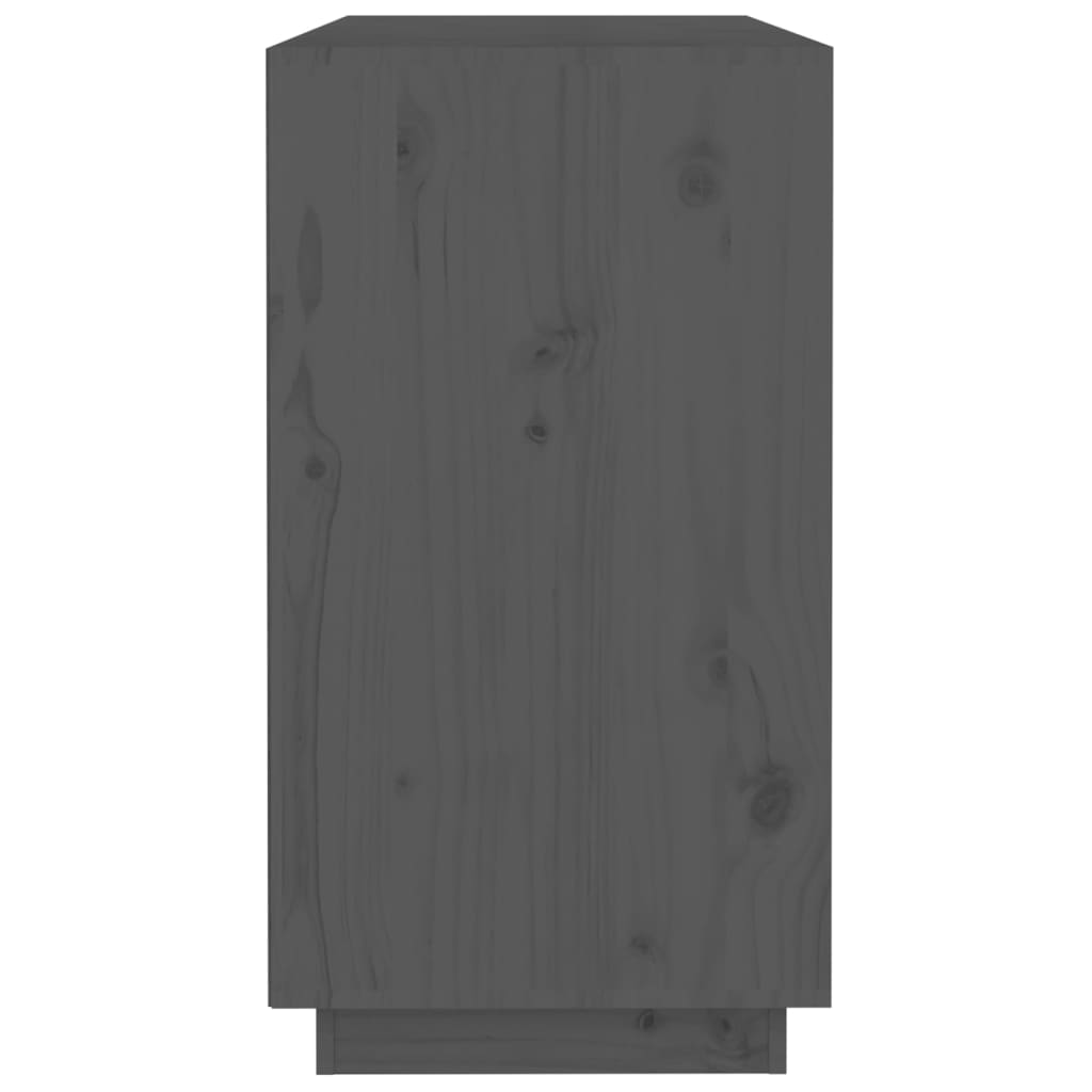 Buffet grigio 100x40x75 cm in legno di pino solido