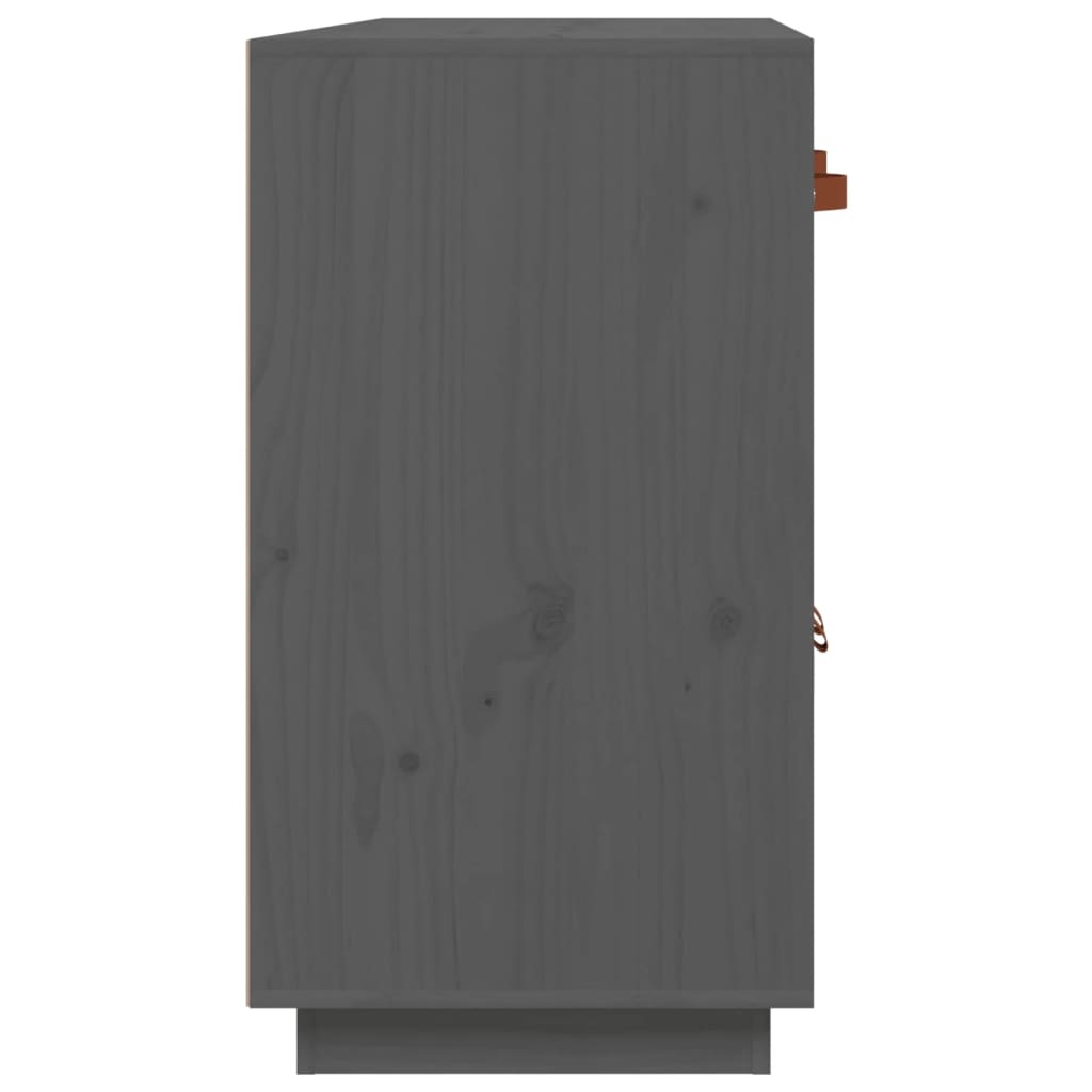 Buffet grigio 98.5x40x75 cm in legno di pino solido