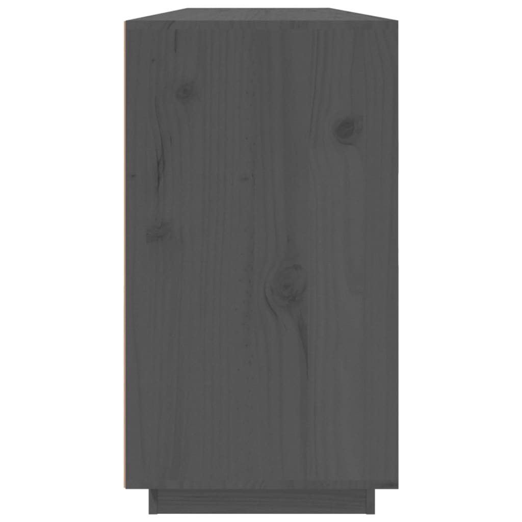 Gray buffet 100x40x75 cm solid pine wood