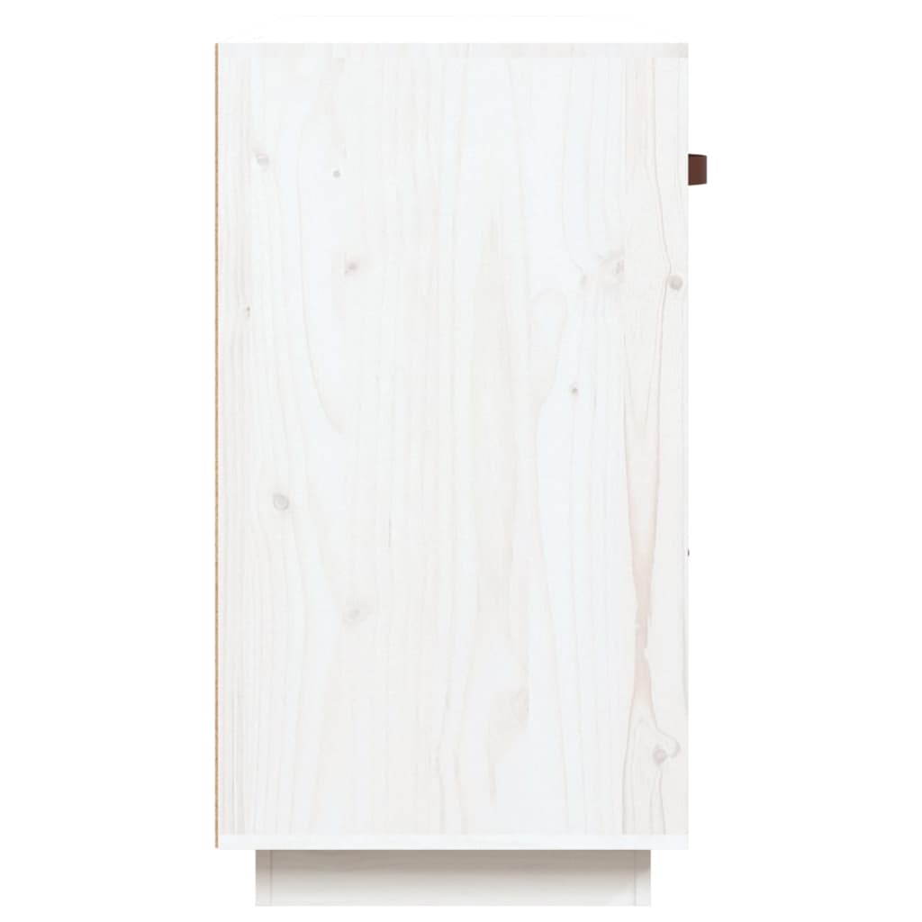 Credenza bianca 100x40x75 cm Legno di pino massiccio