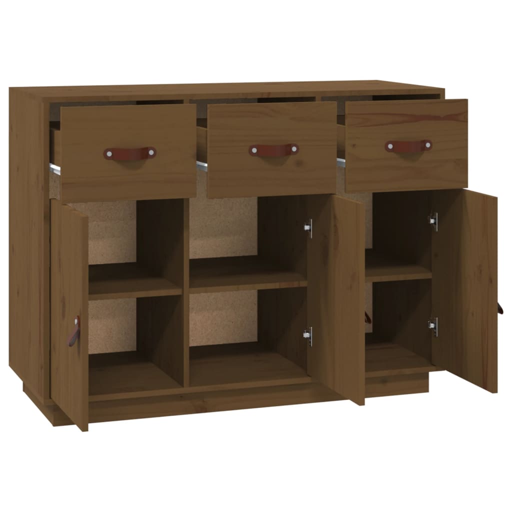 Honey Brown Buffet 100x40x75 cm in legno di pino solido