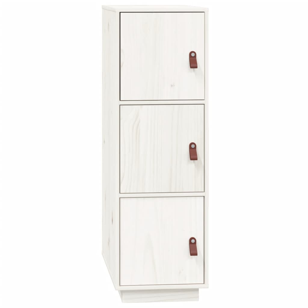 Alevato buffet bianco 34x40x108,5 cm in legno di pino solido