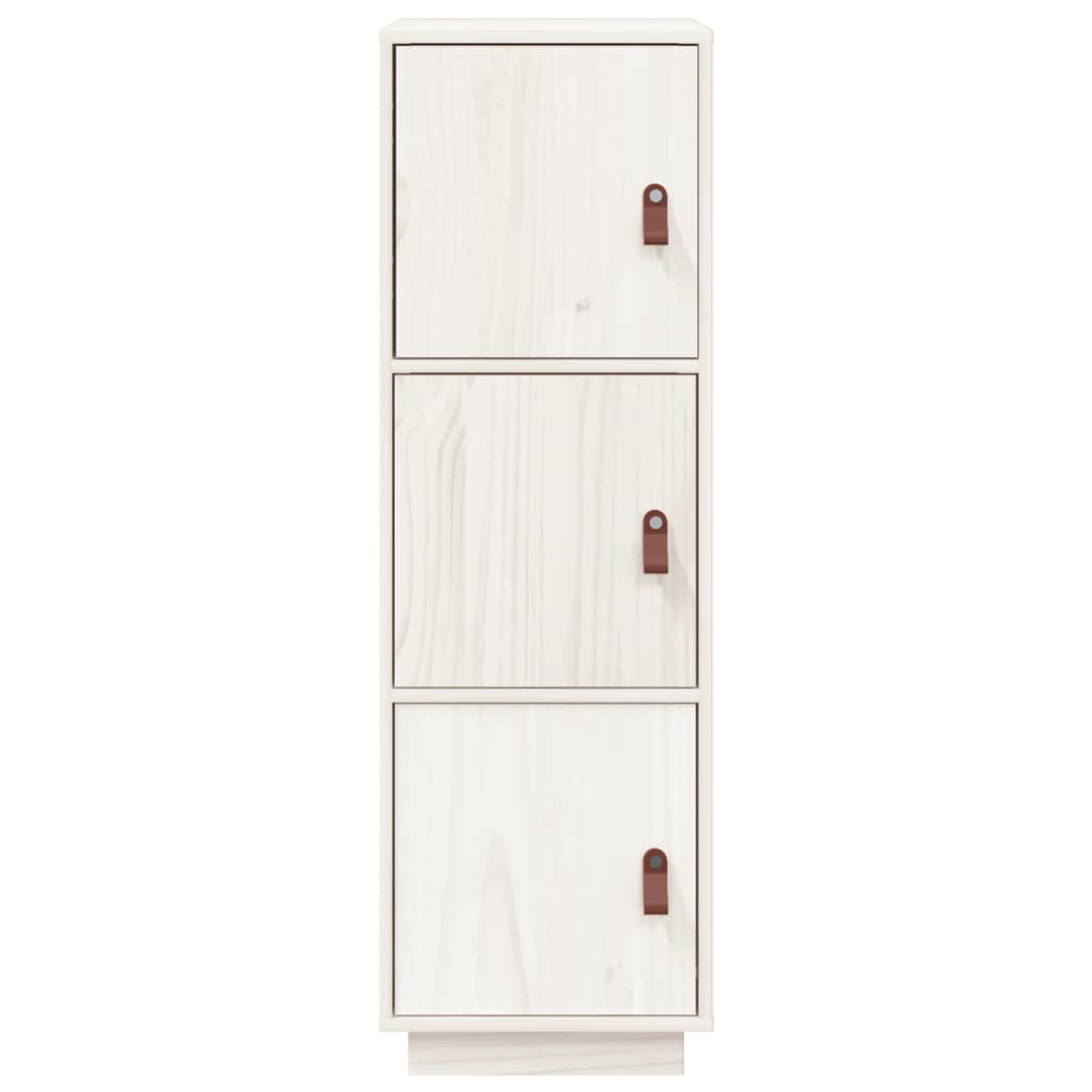 Buffet haut Blanc 34x40x108,5 cm Bois massif de pin