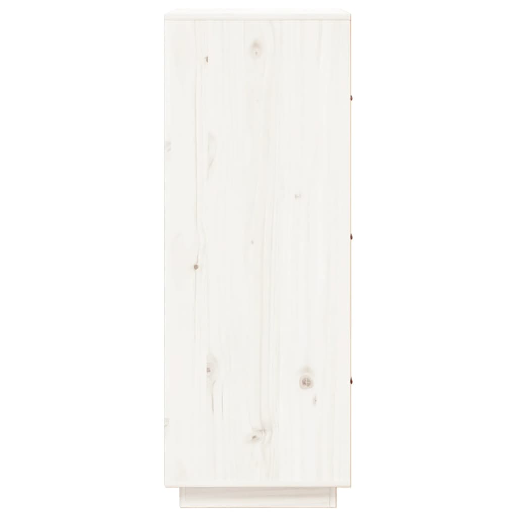 High white buffet 34x40x108.5 cm solid pine wood