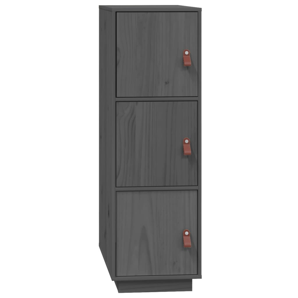 Gray high buffet 34x40x108.5 cm solid pine wood