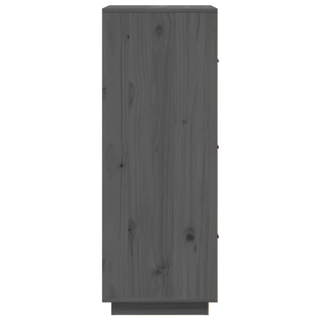 Gray high buffet 34x40x108.5 cm solid pine wood