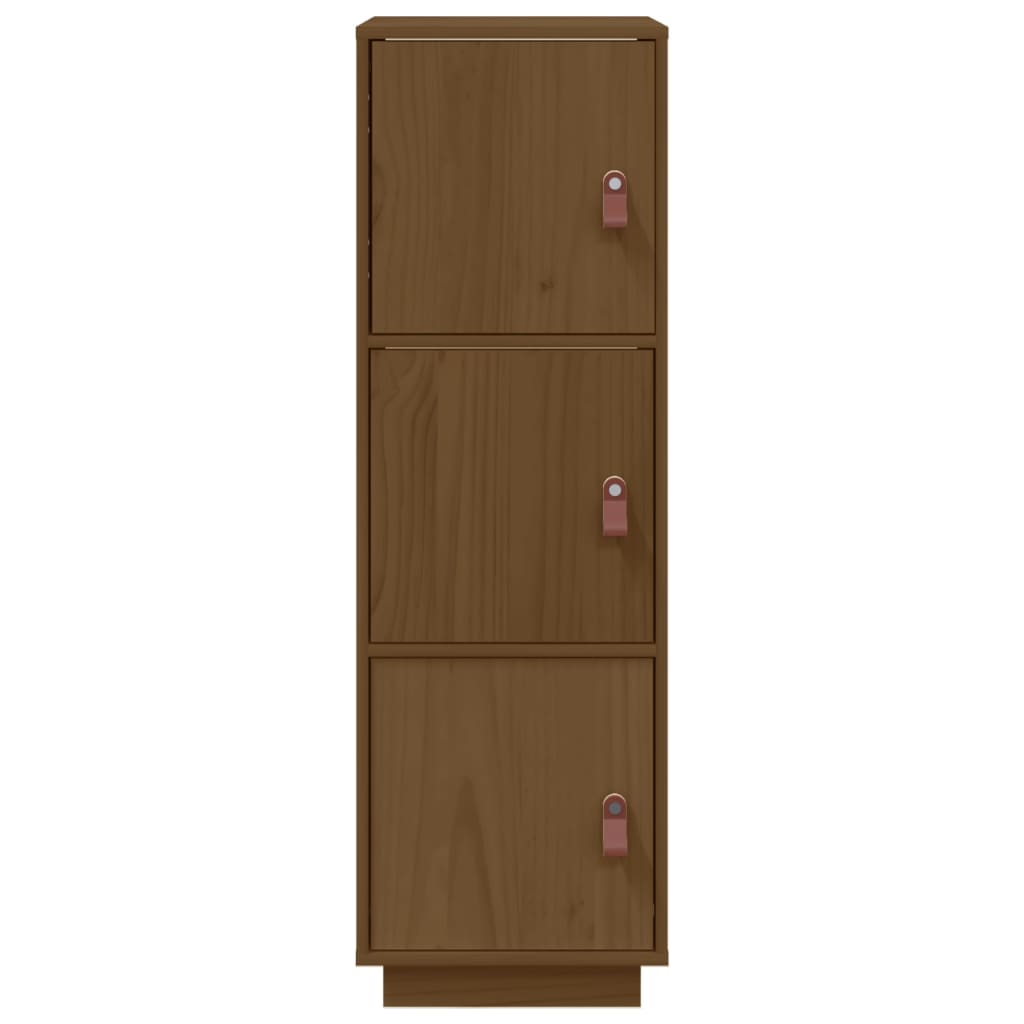 Buffet haut Marron miel 34x40x108,5 cm Bois massif de pin