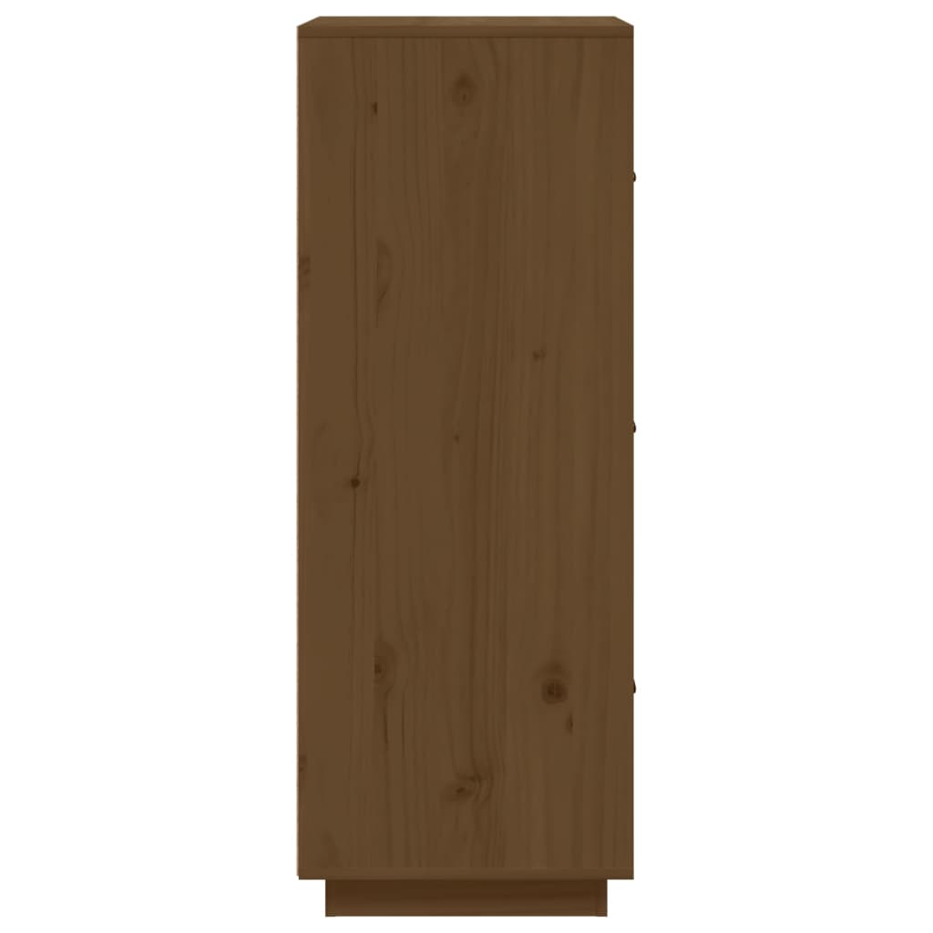 Buffet marrone alto 34x40x108,5 cm in legno di pino solido