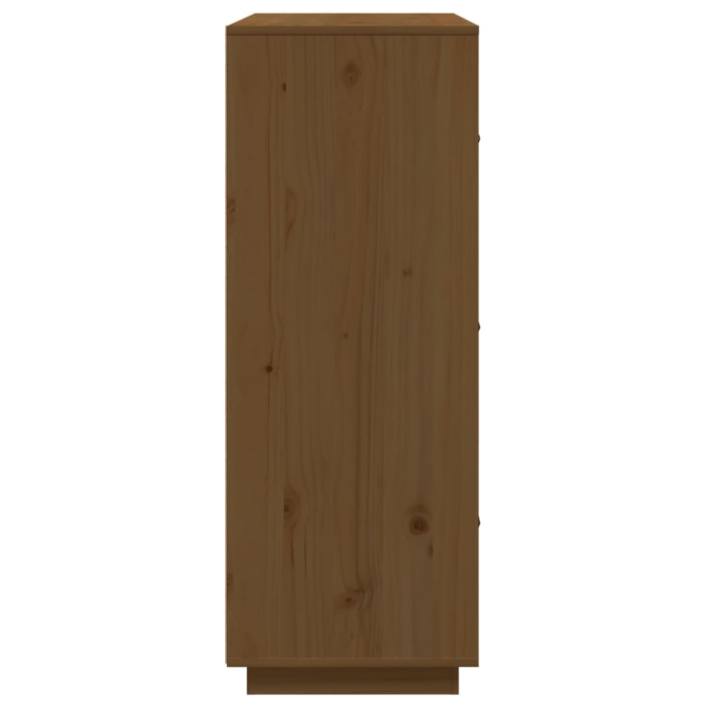 High brown buffet 67x40x108.5 cm solid pine wood