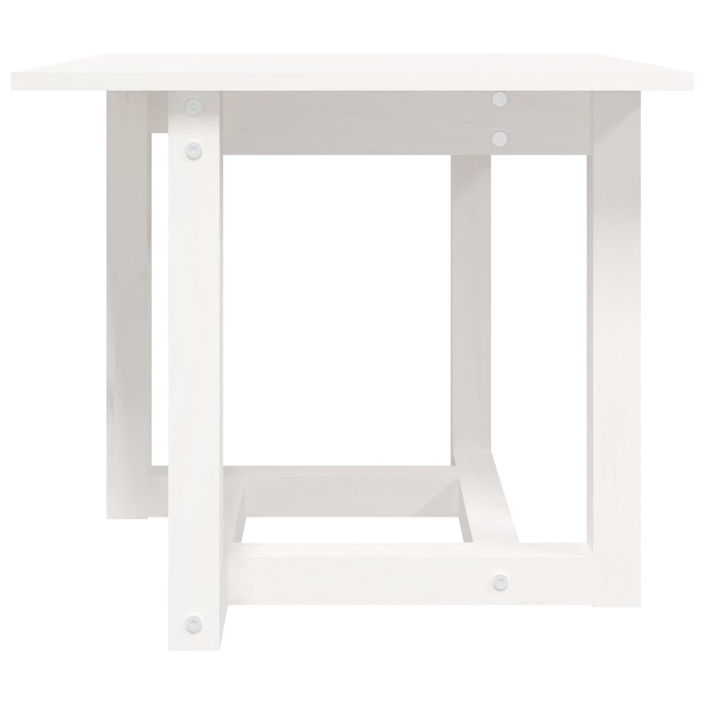 White coffee table 50x50x45 cm solid pine wood