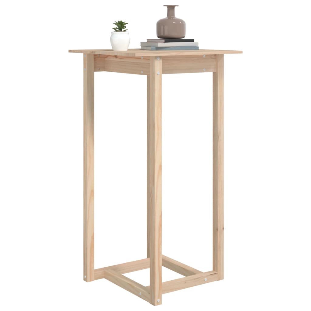 Bar table 60x60x110 cm solid pine wood