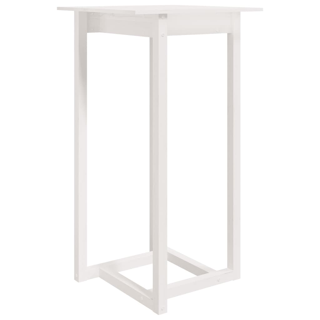 Weißer Balken Tabelle 60x60x110 cm Festkieferholz