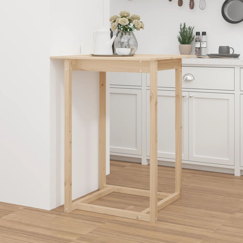 Bar table 80x80x110 cm solid pine wood