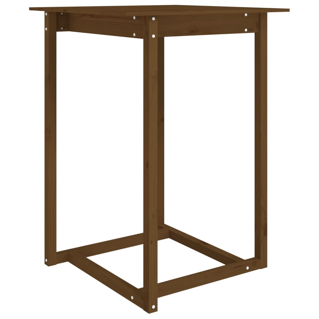 Honigbrauner Riegel Tabelle 80x80x110 cm Festkieferholz Holz
