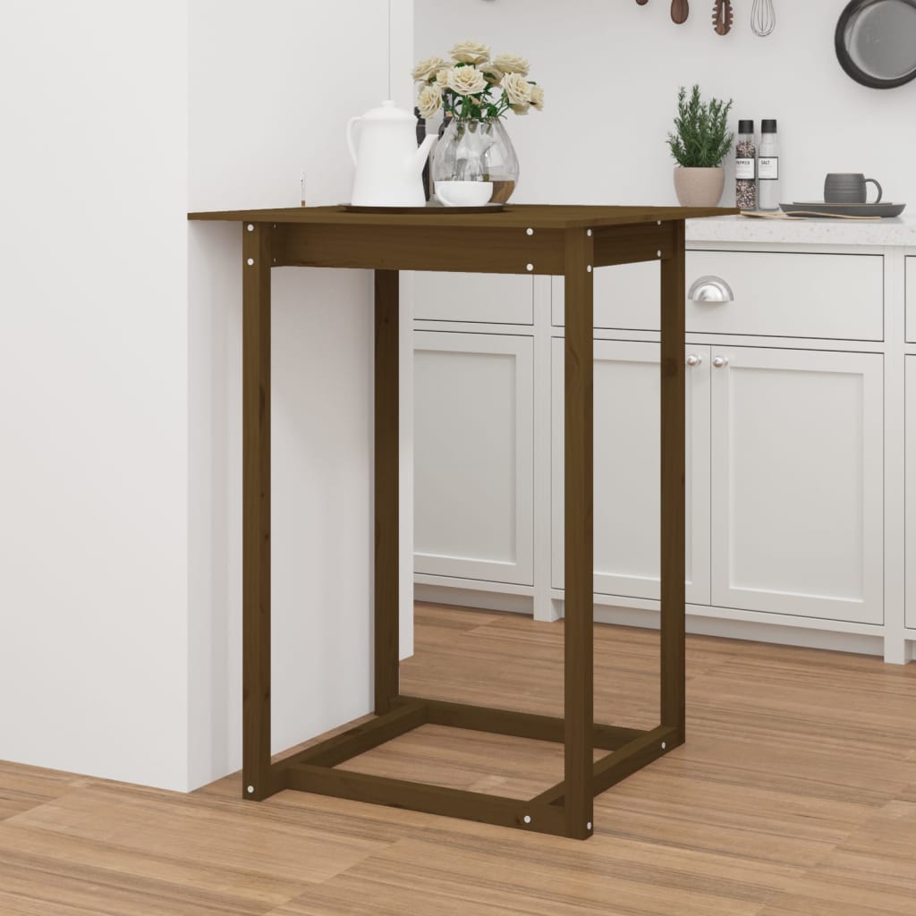 Honigbrauner Riegel Tabelle 80x80x110 cm Festkieferholz Holz