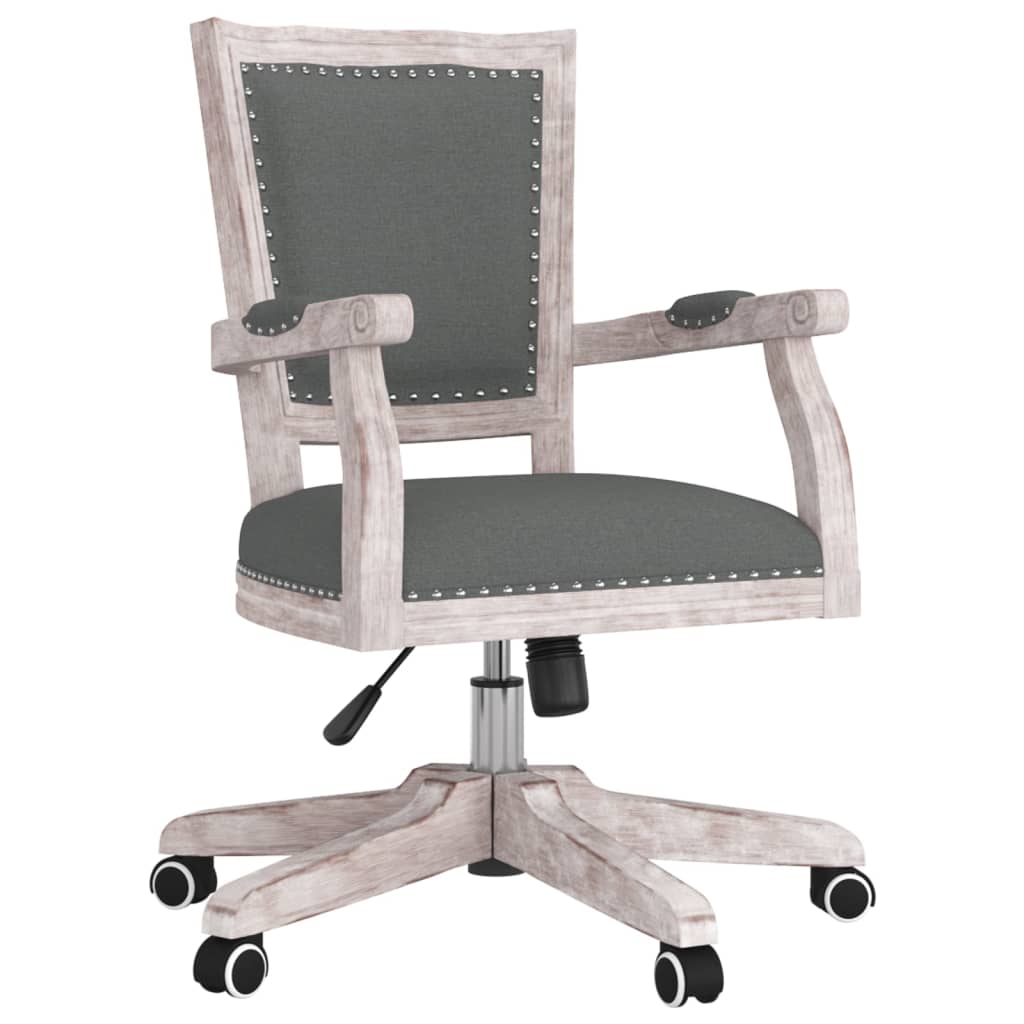 Dark gray office pivoting chair fabric