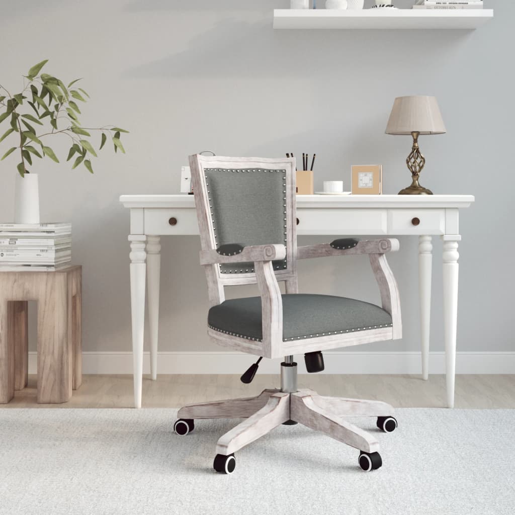 Dark gray office pivoting chair fabric