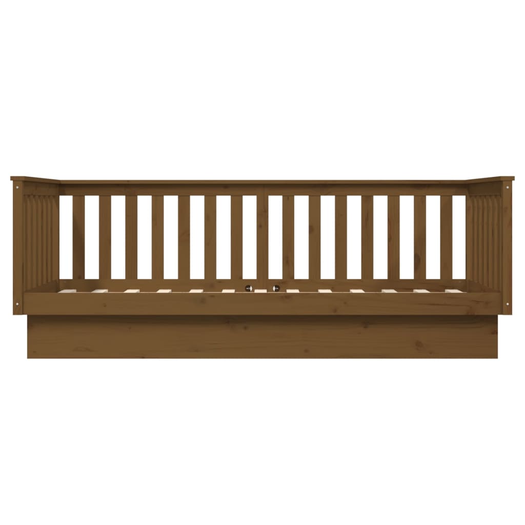 Honey brown day bed 100x200 cm solid pine wood