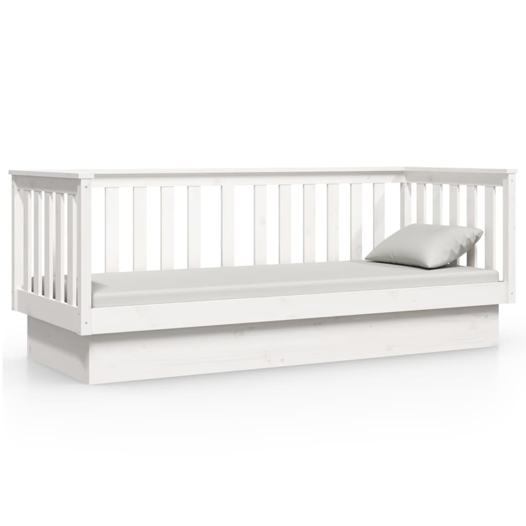 White day bed 90x190 cm Solid pine wood