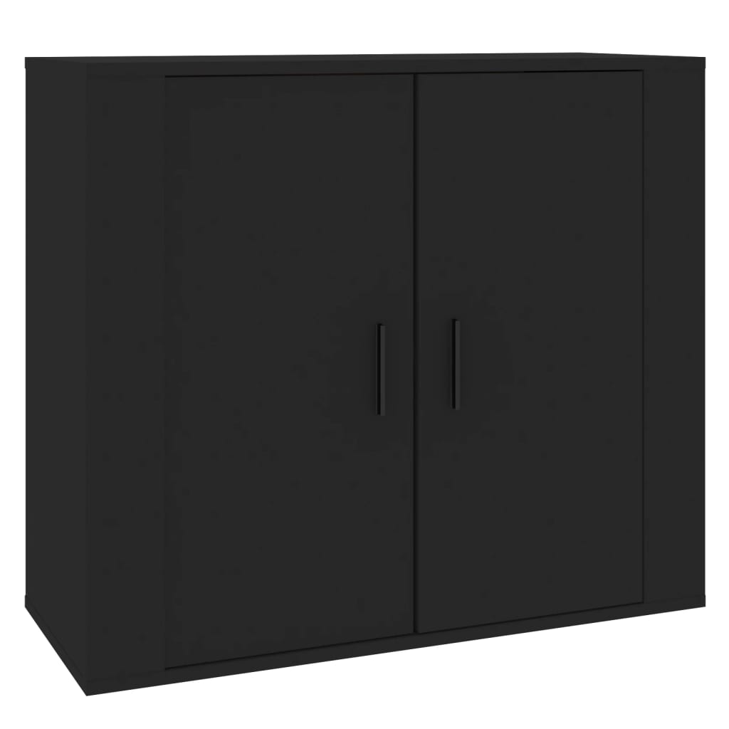 Credenza nera 80x33x70 cm MDF