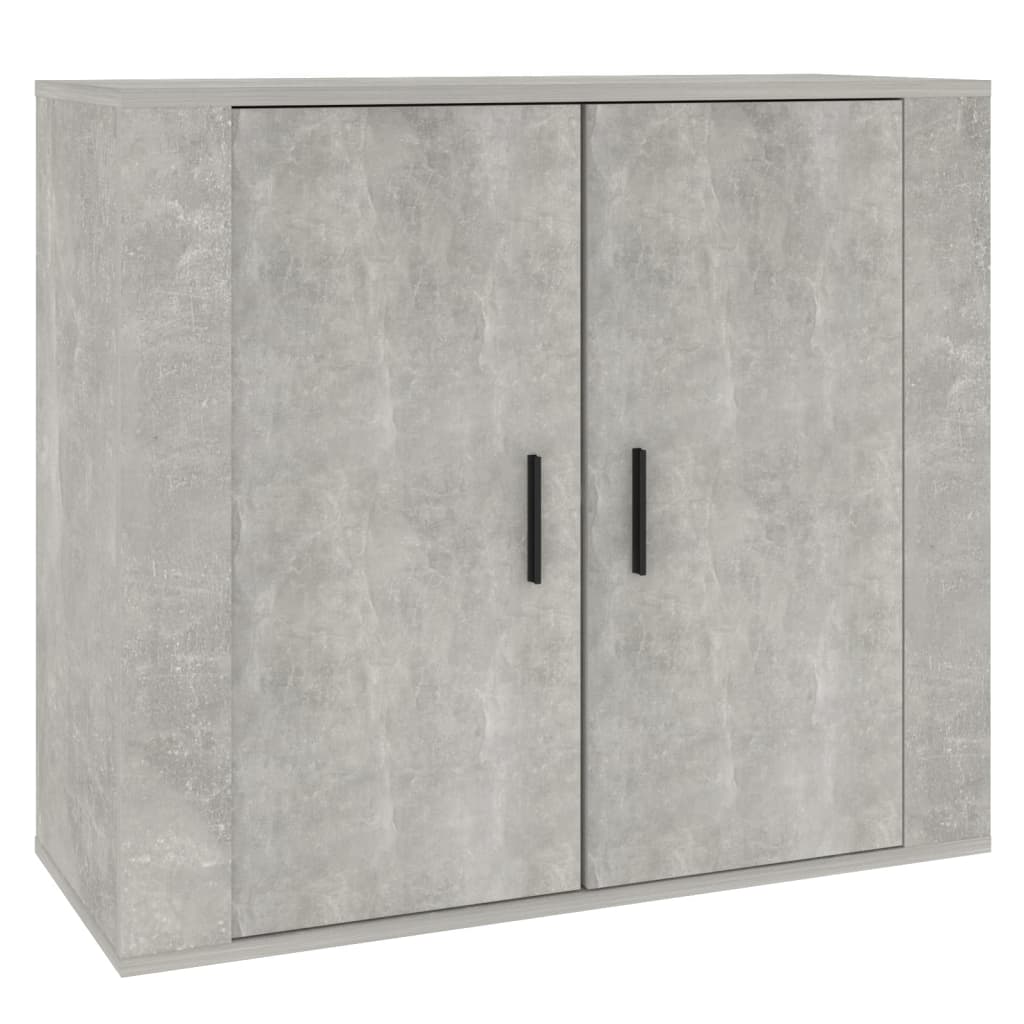 Buffet Gris béton 80x33x70 cm Bois d'ingénierie